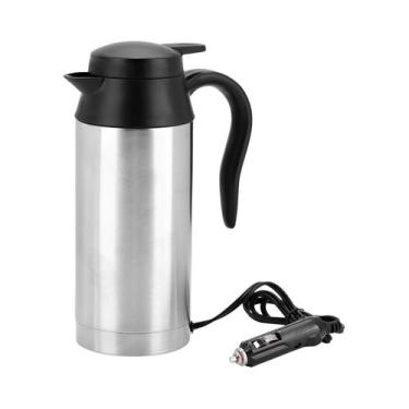 Imagem de Copo Aquecedor De Água Elétrico De Aço Inoxidável 750ml 24V Para Chá, 