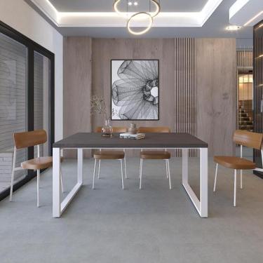 Imagem de Mesa de Jantar Queens 160cm Est.Branca - Metalig