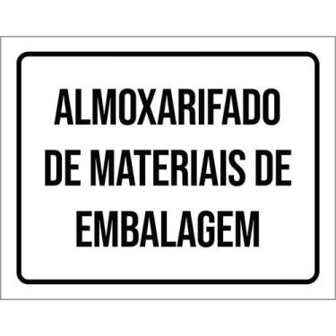 Imagem de Kit 10 Placa Acm Almoxarifado De Materiais Embalagem 18X23 - Sinalizo