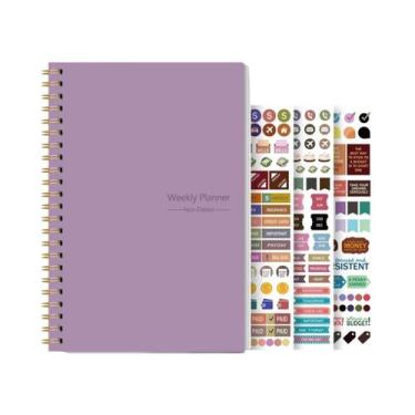 Imagem de Bloco De Notas Semanal A5 Com 52 Páginas Para Planejamento, Material E