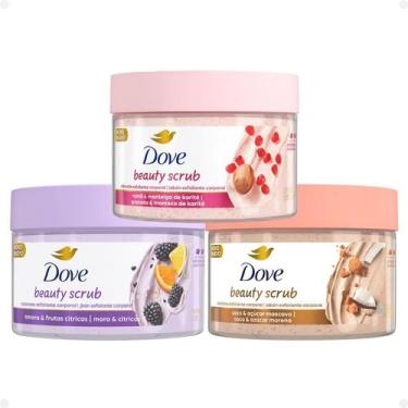 Imagem de Kit Dove Sabonete Esfoliante Corporal Beauty Scrub: Amora e Frutas Cít