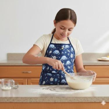 Imagem de Avental Infantil de Cozinha Estampado Impermeável Juvenil Kids COR:CAR