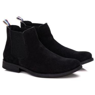 Imagem de Botina Chelsea Masculina Couro Camurça Casual-Masculino