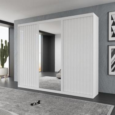 Imagem de Guarda Roupa Casal Active 3 Portas 6 Gavetas Bom Pastor, Branco