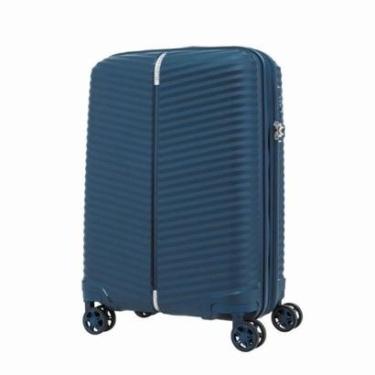 Imagem de Mala de Viagem Media Expansível em Polipropileno Samsonite Varro Cadeado TSA Marinho-Un...