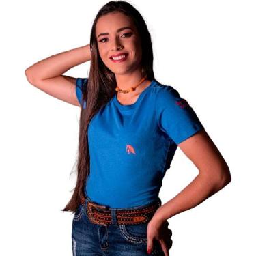 Imagem de Blusa Feminina Country Basica Zoe - ZOE WESTERN, Azul, Aco, GG