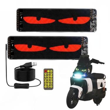 Imagem de Kit com 2 Painel de Led Flexivel RGB Tela Olhos Imagens Texto Programá