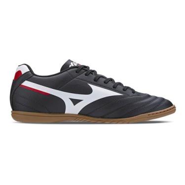 Imagem de Chuteira Futsal Mizuno Morelia Club IN - Masculino - Preto-Branco, 43