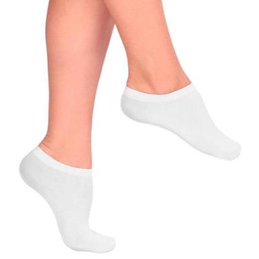 Imagem de Meia Soquete Fina Lycra Só Dança Infantil, Único, Branco