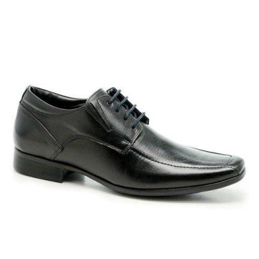 Imagem de Sapato Social Masculino de Couro Genebra Preto Ferricelli, Preto, 39