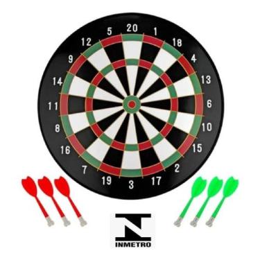 Imagem de Jogo Dardo Magnetico Grande 40cm - Inmetro - Zona Livre, UNICO, Preto