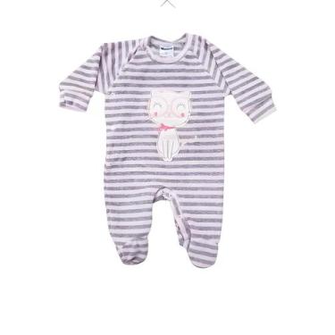 Imagem de Macacão Infantil Plush inverno Gatinha - meninice, Rosa