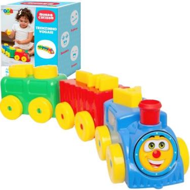 Imagem de Carrinho Trenzinho Letras Encaixaveis Brinquedo Educativo - GGB Brinqu
