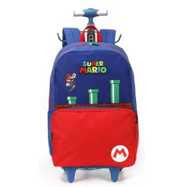 Imagem de Mochila De Carrinho Super Mario Bros Azul - Maxlog