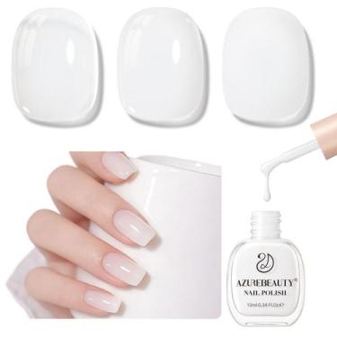 Imagem de Esmalte AZUREBEAUTY Branco Leitoso 10 ml Secagem Rápida