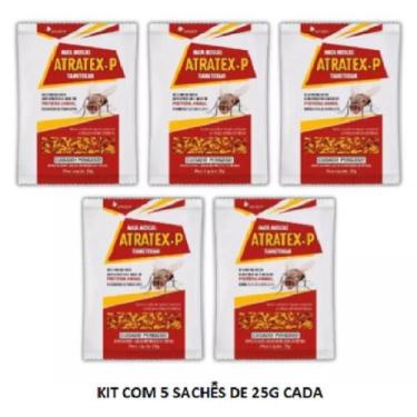 Imagem de Atratex P Mosquicida Isca Granulada 25g - Kit Com 5 Sachês - Haxea