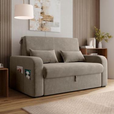 Imagem de Sofá Cama 2 lugares Compacto com Baú 140 Larg Lady Day Matrix, VELUDO 