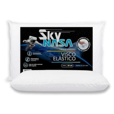 Imagem de Z Pass Sleep Travesseiro Nasa Sky Viscoelástico Altura 10cm Densidade D40 Premium Capa 100% algodão para fronhas 50x70cm - Branco