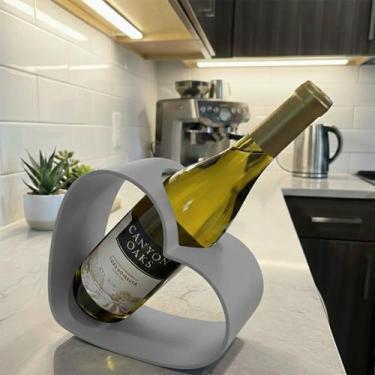 Imagem de Porta Vinho em Formato de Coração Suporte Elegante para Garrafa , Deco