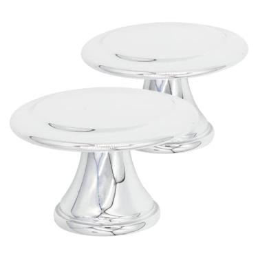 Imagem de 2 Puxador Redondo Ponto Para Móveis Porta Gaveta + Parafusos (Cromado)