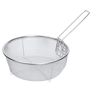Imagem de Mimo Style Cesto Multiuso 22cm, Feito Inteiramente em Aço Inoxidável. Perfeito Para Fritar, Escorrer Massa, Escorrer Legumes ou Pode Ser Usada Para Fazer Frituras
