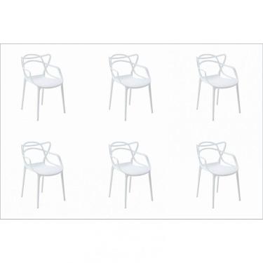 Imagem de Conjunto 6 Cadeiras Allegra Rivatti Branco