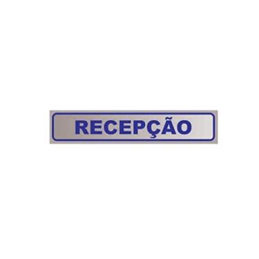 Imagem de Kit 3 Placa de Aviso Sinalização Portas Recepção 25cmx5cm