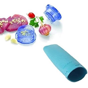 Imagem de Kit Espremedor Alho Gengibre e Descascador Alho