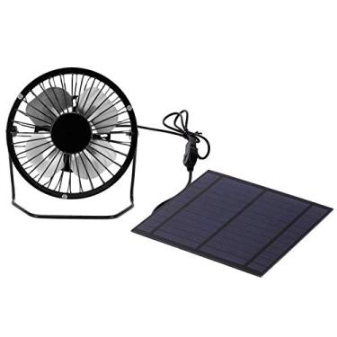 Imagem de Ventilador movido a energia solar, kit de ventilador portátil de painel solar de 4,5 W 6 V, ventilador de resfriamento à prova d'água, ventilador de resfriamento de painel solar fotovoltaico para galinheiro/casas de animais de estimação/sótão/estufa/galpão/celeiro