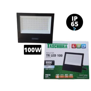 Imagem de Refletor Led 100W 8000Lumens 6500K Branco Frio Ip65 Bivolt - Taschibra