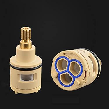 Imagem de Válvula de torneira de disco de cerâmica prática de 24 mm, filtro quente e frio, torneira de misturador de água controlador interno (24 mm)