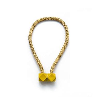 Imagem de Ganchos magnéticos para cortina de cor sólida prendedores de fivela prendedores de cortina para decoração de quarto de sala de estar, ouro, 1 peça