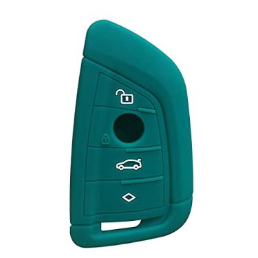Imagem de CSHU Porta-chaves do carro Capa Porta-chaves Porta-chaves Bolsa, apto para BMW 525li F15 F16 F48 G30 F85 G11 M 2018 X1 X3 X4 X5 X6 35i 50i 1 2 5, verde escuro
