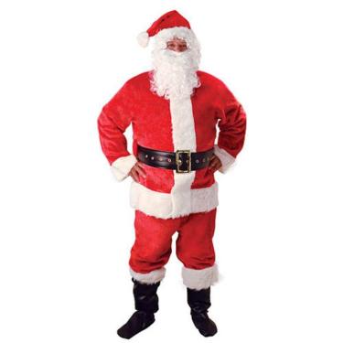 Imagem de Fantasia Papai Noel Veludo Luxo 8 Peças Tam Único - Magizi