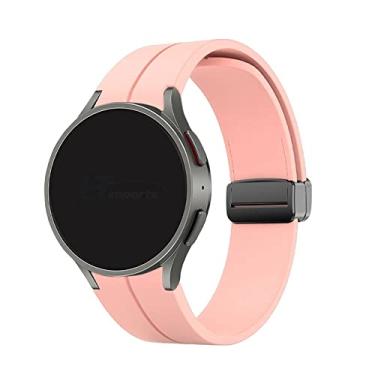 Imagem de Pulseira Silicone Fecho Magnetico Preto LTIMPORTS, compativel com Galaxy Watch 6 - Galaxy Watch 6 Classic - Galaxy Watch 5 - Galaxy Watch 5 Pro - Galaxy Watch 4 - Galaxy Watch 4 Classic (Rose)