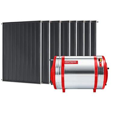Imagem de Aquecedor Solar 800 L Inox 316 baixa pressão desnível c/anôdo + 8 Coletores de 1m² MX Komeco