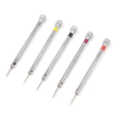 Imagem de Chave de fenda de precisão para relógio com chave de fenda e chave de fenda de 0,8 mm/1 mm/1,2 mm/1,4 mm/1,6 mm Chave de fenda de cabeça plana