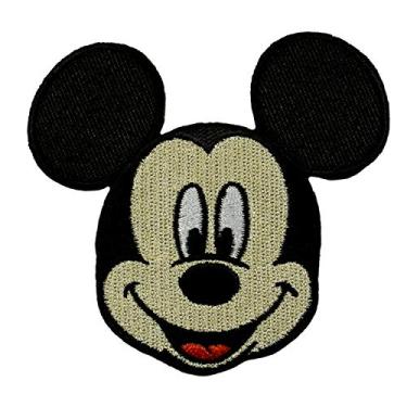 Imagem de Adesivo de rosto do Mickey Mouse da Disney Mascote Roupa para artesanato com ferro