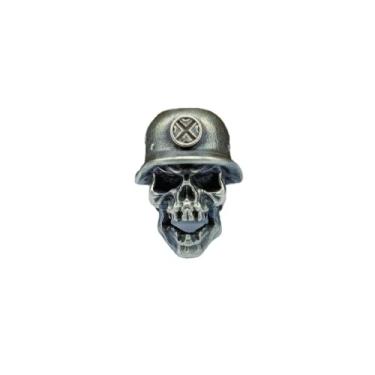 Imagem de Contas de capacete de caveira do Rei dos Soldados Escuro de Latão Suprimentos para Fazer Jóias, Diy EDC Paracord Miçangas Vintage Cobre Pingente Acessórios de Cordão, Cobre Bronze Latão, Cobre