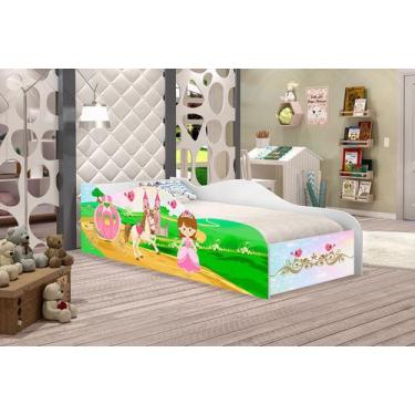 Imagem de Cama Carro Infantil Princesa Bela, Quarto De Menina - Moveis Print