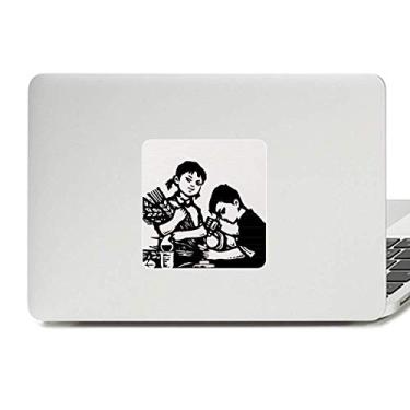 Imagem de Adesivo de vinil patriotismo menino menina trigo microscópio vinil paster laptop decoração PC