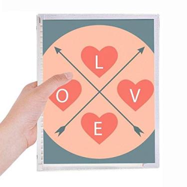 Imagem de Caderno de dia dos namorados rosa azul amor folhas soltas diário recarregável artigos de papelaria