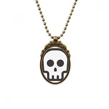 Imagem de DIYthinker Stupify Chaveiro com pingente de contas vintage de esqueleto preto fofo