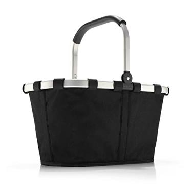 Imagem de reisenthel Bolsa de transporte – Cesta de compras resistente com muito espaço de armazenamento e bolso interno prático – Design elegante e repelente de água, Preto, 48 centimeters, Bagagem de Mão