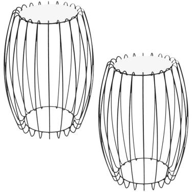 Imagem de Kit Mesa Apoio Lateral 43 cm Tampo Vidro Branco Base Metal Preto Nacc