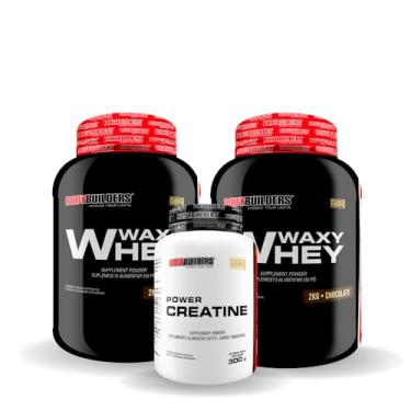Imagem de Kit 2x Waxy Whey 2kg + Power Creatina 300g - Bodybuilders (Chocolate)