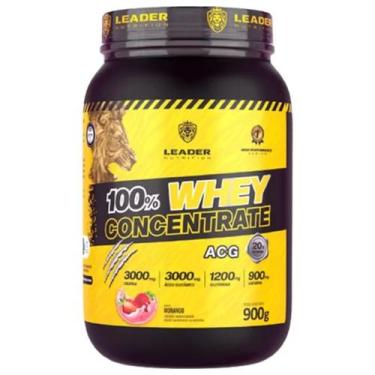 Imagem de Whey Protein Concentrate 100% - 900G Sabor Morango - Leader Nutrition