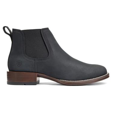 Imagem de ARIAT Booker Bota masculina de bico ultrarredondo, Den preta, 9 Big Kid