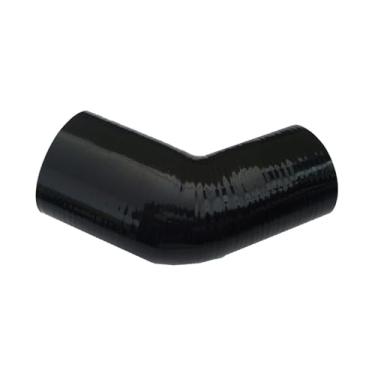 Imagem de JOIUYOLJ Acoplador de mangueira de cotovelo de redução de 45 graus ID 1,57 a 5.1 cm (40 mm a 50 mm) para tubo de admissão de ar direto universal Turbo Intercooler reforçado 4 camadas 5,4 mm