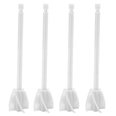 Imagem de MUNEFE 4 pás de agitação de resina, acessório de broca de misturador de tinta, agitador de resina reutilizável para reduzir bolhas de ar (branco)